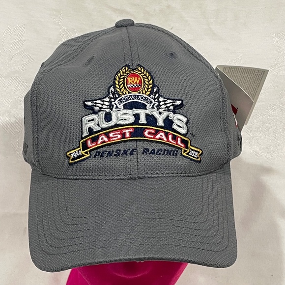 Gray "Rusty's Last Call" NASCAR Snap-Back Hat NWT Penske/Miller Lite Racing - Picture 2 of 8